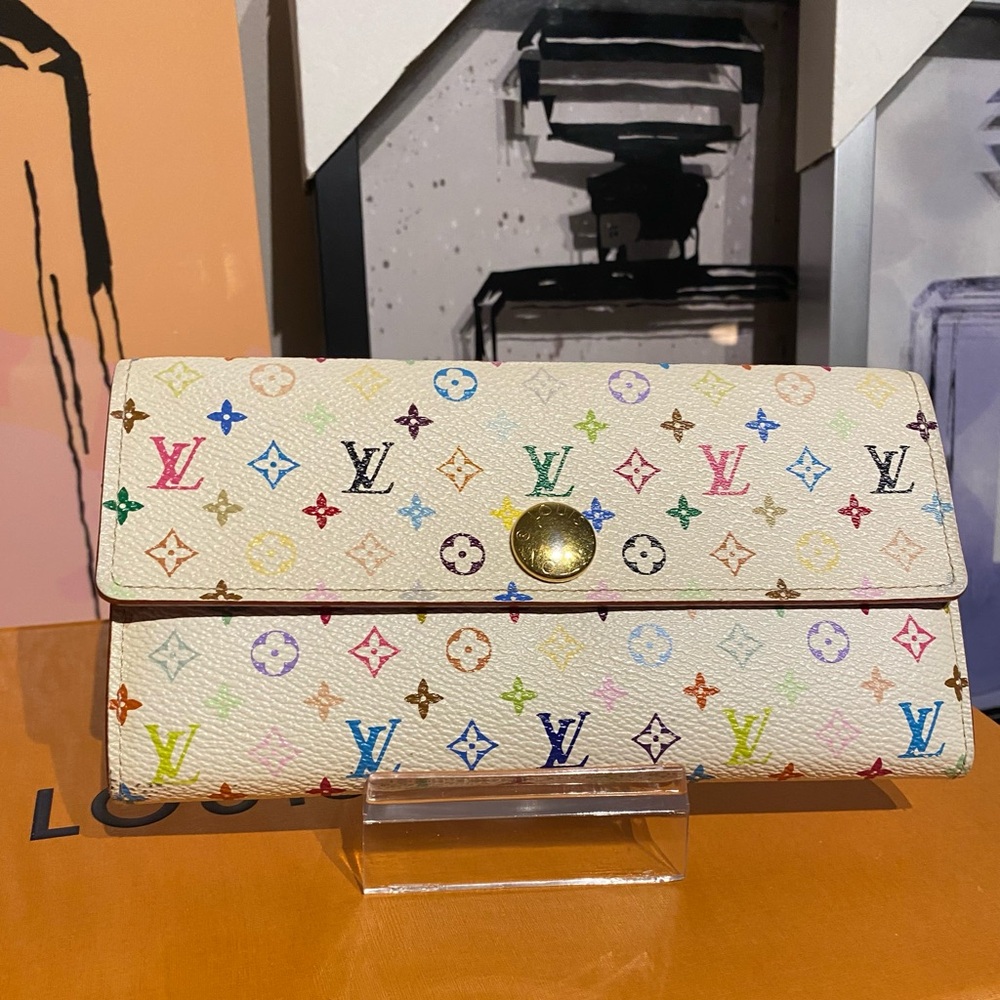 Louis Vuitton Multicolor Takashi Murakami Sarah Wallet